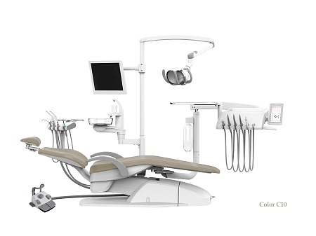 SILVERFOX 8000C-CRS0 Compact – Стоматологическая установка с нижней подачей, без гидроблока и с мягкой обивкой