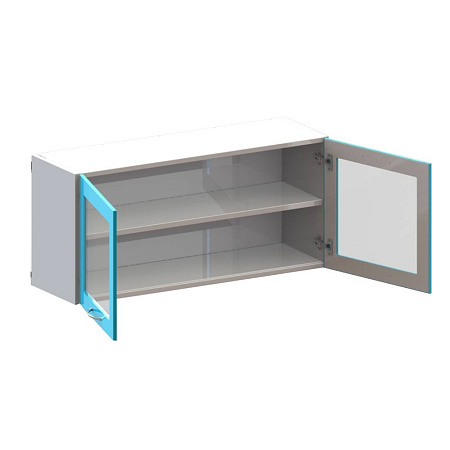 ВИТАЛИЯ Н5 — Навесной медицинский шкаф, дверца из матового стекла в металлической рамке