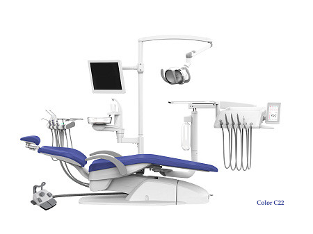 SILVERFOX 8000C-CRS0 Compact – Стоматологическая установка с нижней подачей, без гидроблока и с мягкой обивкой