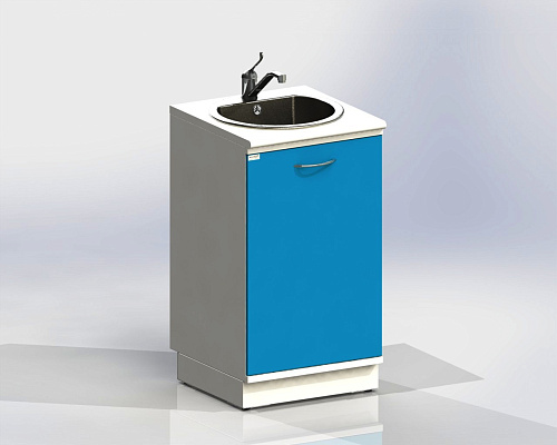 ВИТАЛИЯ М1 — Медицинская тумба на подиуме с мойкой и смесителем